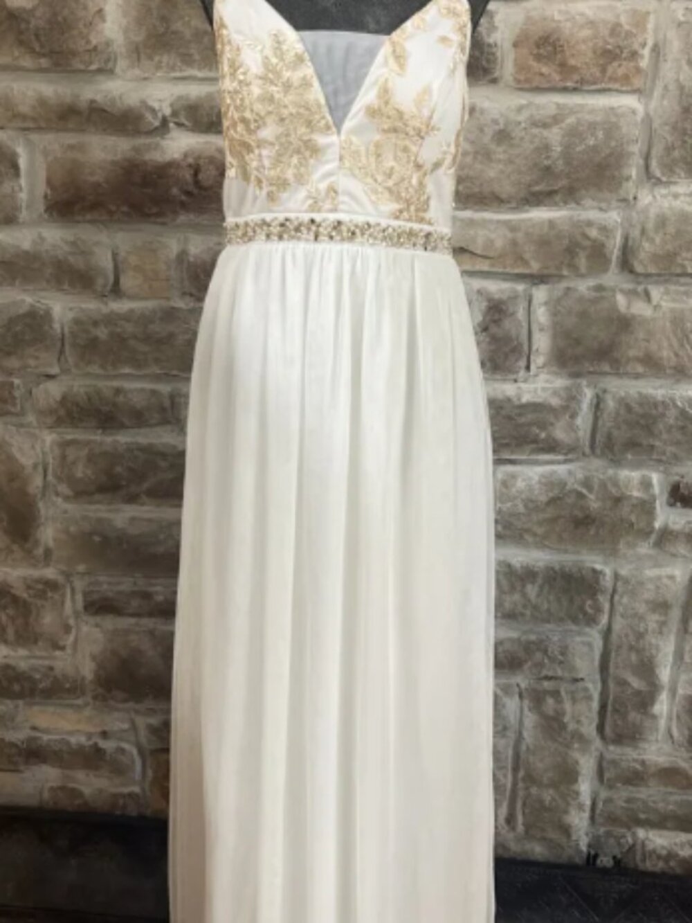 Champagne Gold Prom/Formal Dress Size 7 ✨